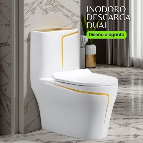 INODORO ONE PIECE | GOLD – BLANCO | BSA1001-1