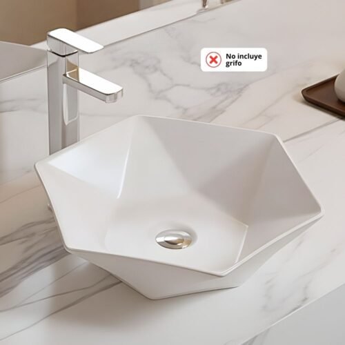 BOWL HEXAGONAL LUXE BRILLANTE |  BLANCO – BSB2730