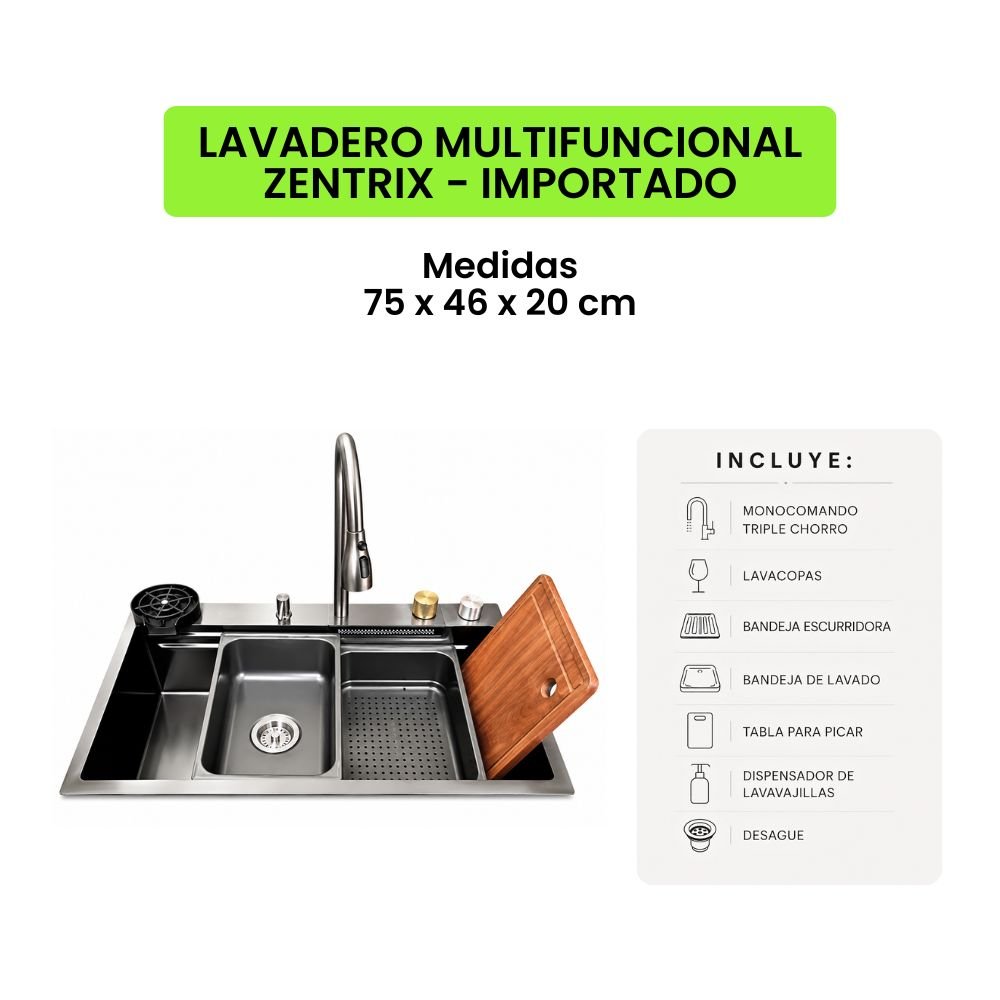 LAVADERO MULTIFUNCIONAL ZENTRIX - COMBO - Imagen 2