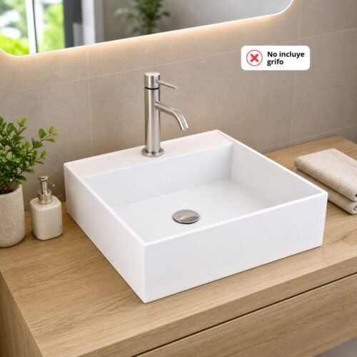 LAVAMANO CUADRADO | BLANCO BRILLANTE – BSA2762