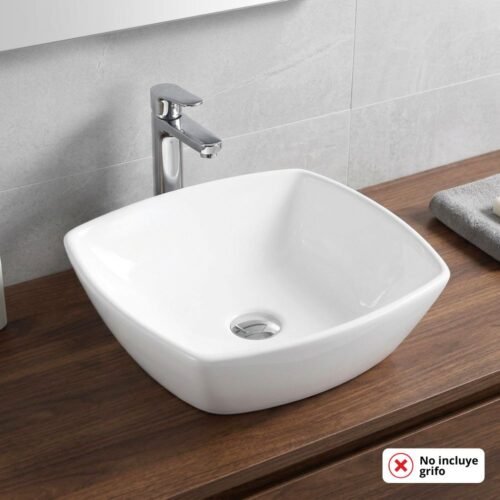 LAVAMANO CUADRADO | BLANCO BRILLANTE – BSA2765