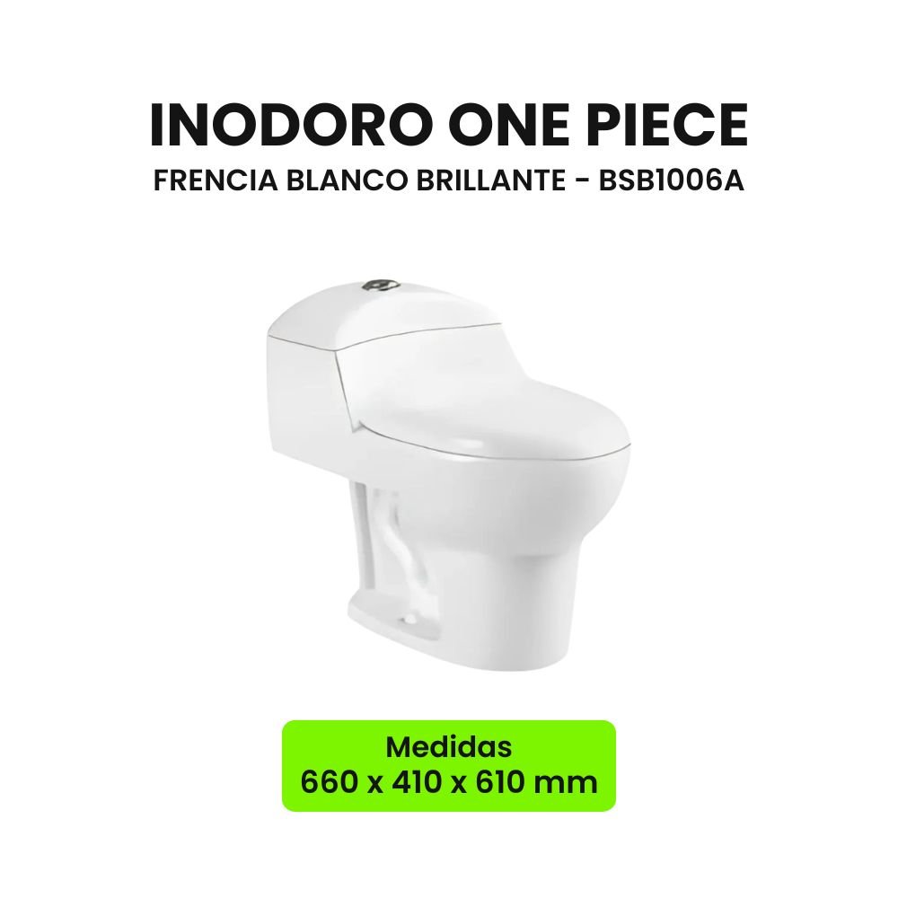 COMBO – INODORO ONE PIECE FRENCIA + BOWL REDONDO VIENA - Imagen 2