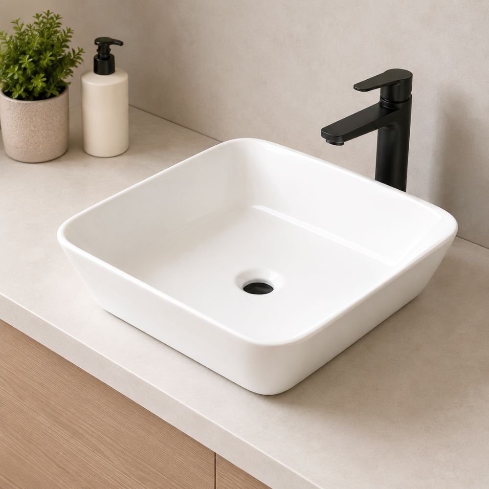 LAVAMANOS CUADRADO | BLANCO BRILLANTE – BSA2861T